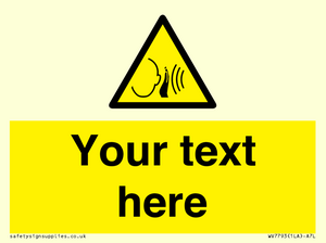 Custom warning sudden loud noise